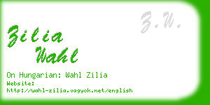 zilia wahl business card